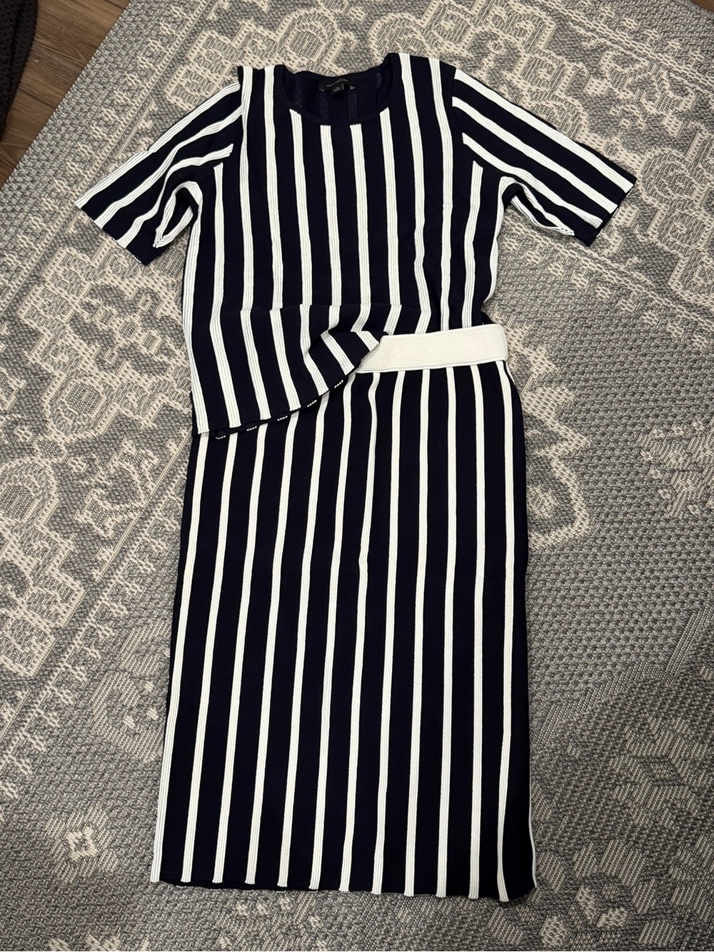 Ann Taylor Striped Knit Skirt Set